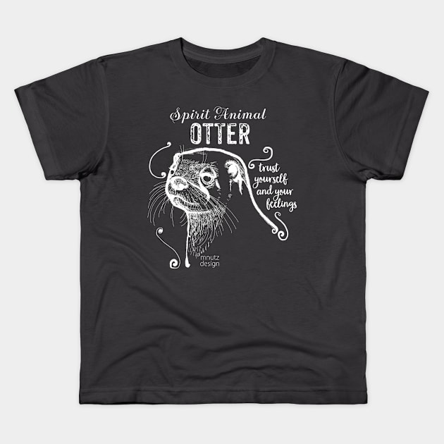 Spirit animal - Otter white Kids T-Shirt by mnutz